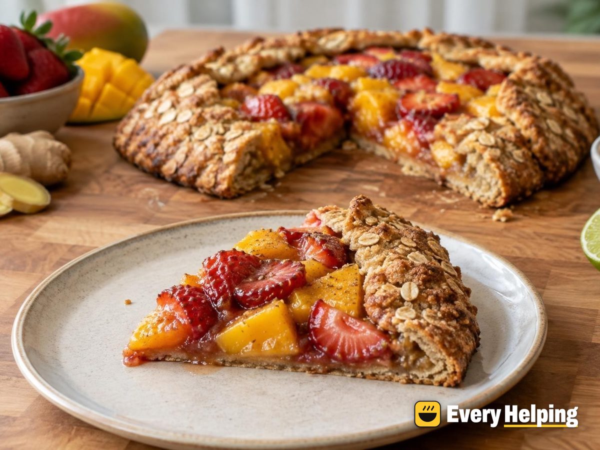 Strawberry Mango Oat Galettes with Ginger