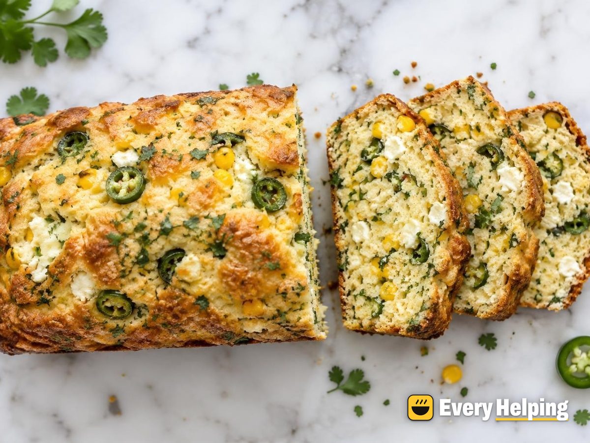 Jalapeño Queso Fresco Corn Loaf with Cilantro
