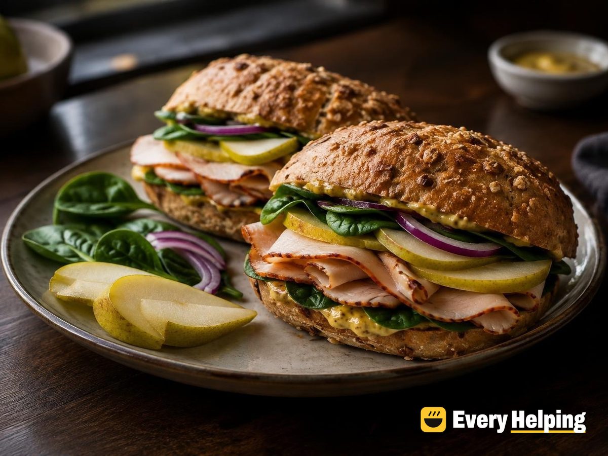 Smoky Turkey, Pear and Honey-Mustard Rolls