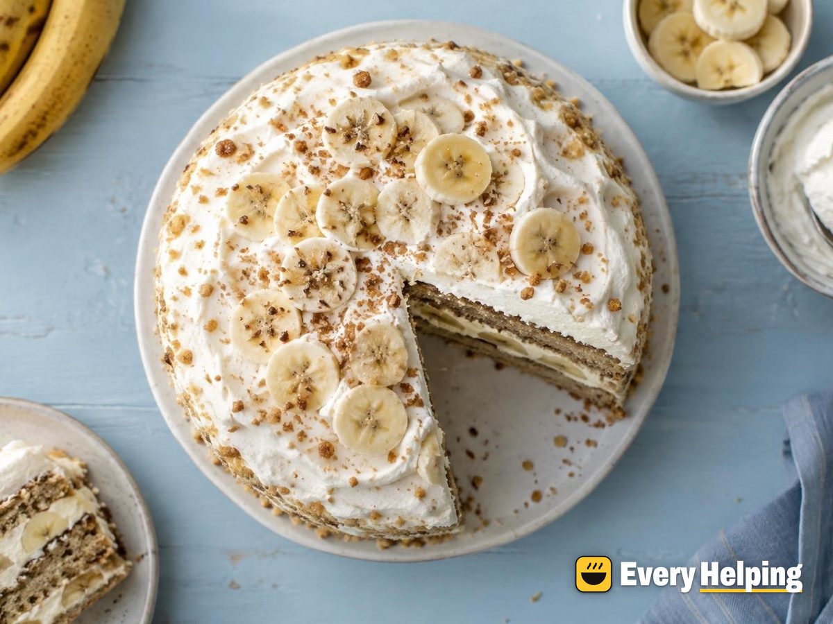 Brown Butter Banana Layer Cake with Pastry Cream