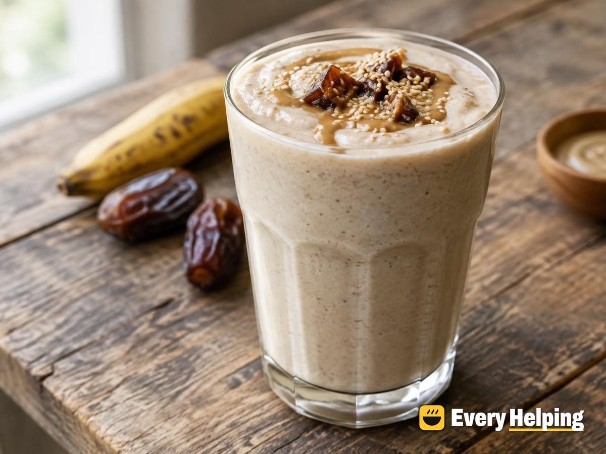 Frozen Banana Tahini Date Protein Shake