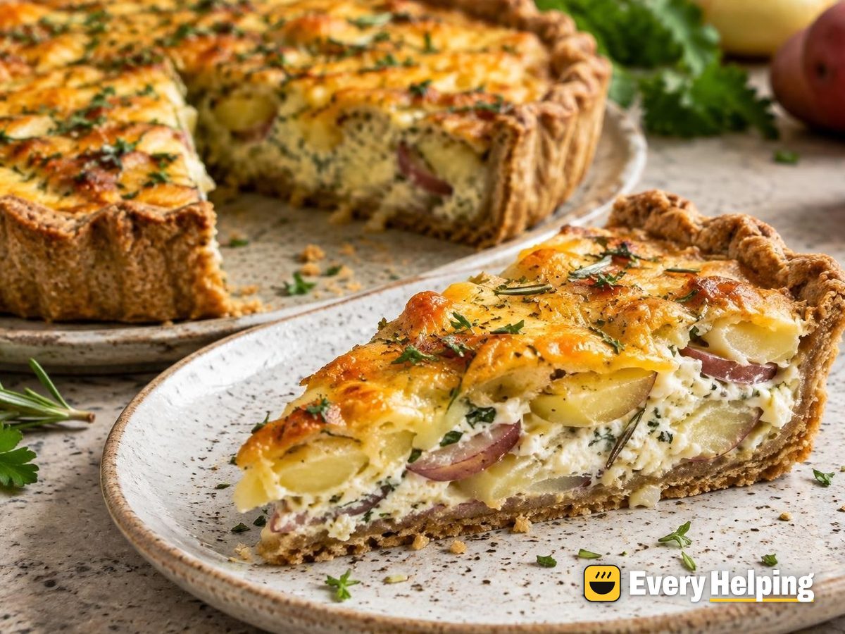 Rosemary Garlic Potato Tarts with Cheddar Crust