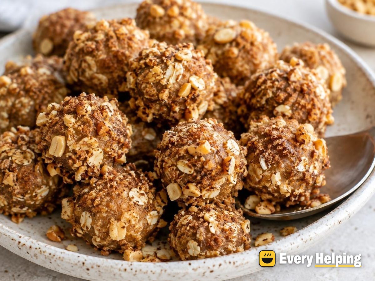 Cinnamon Roll Peanut Butter Bites