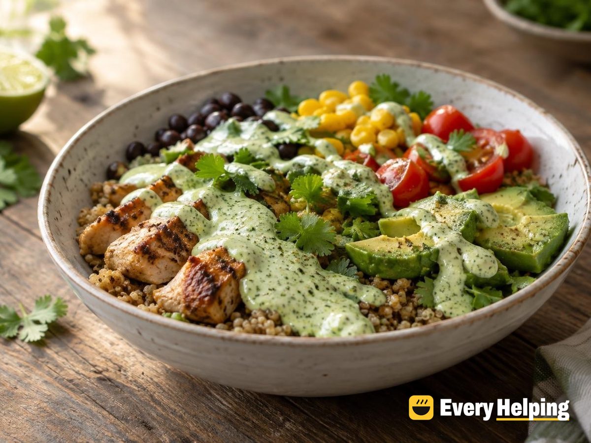 Whipped Lime Cilantro Greek Yogurt Dressing