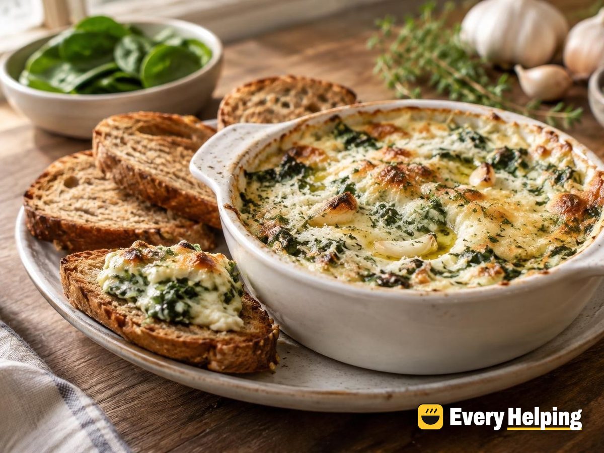 Baked Garlic Herb Ricotta Parmesan Dip