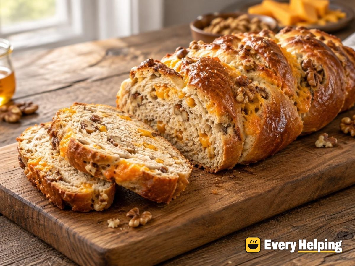 Cheddar Walnut Spelt Braid