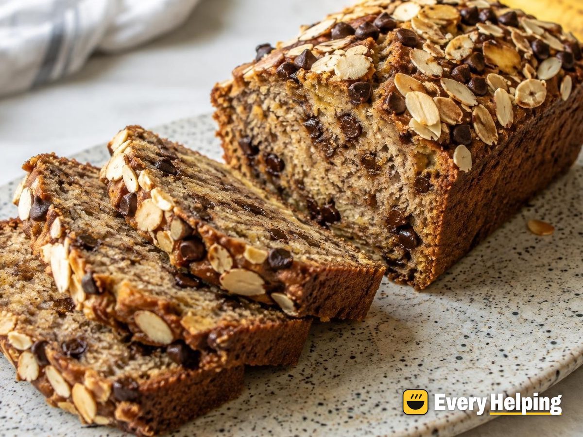 Almond Butter Chocolate Chip Banana Bread