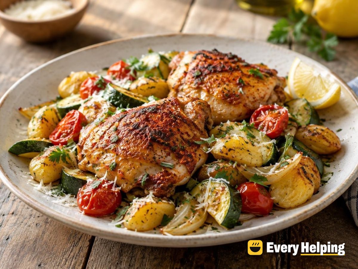 Smoky Paprika Chicken Thighs with Zucchini Gnocchi-Style Potatoes