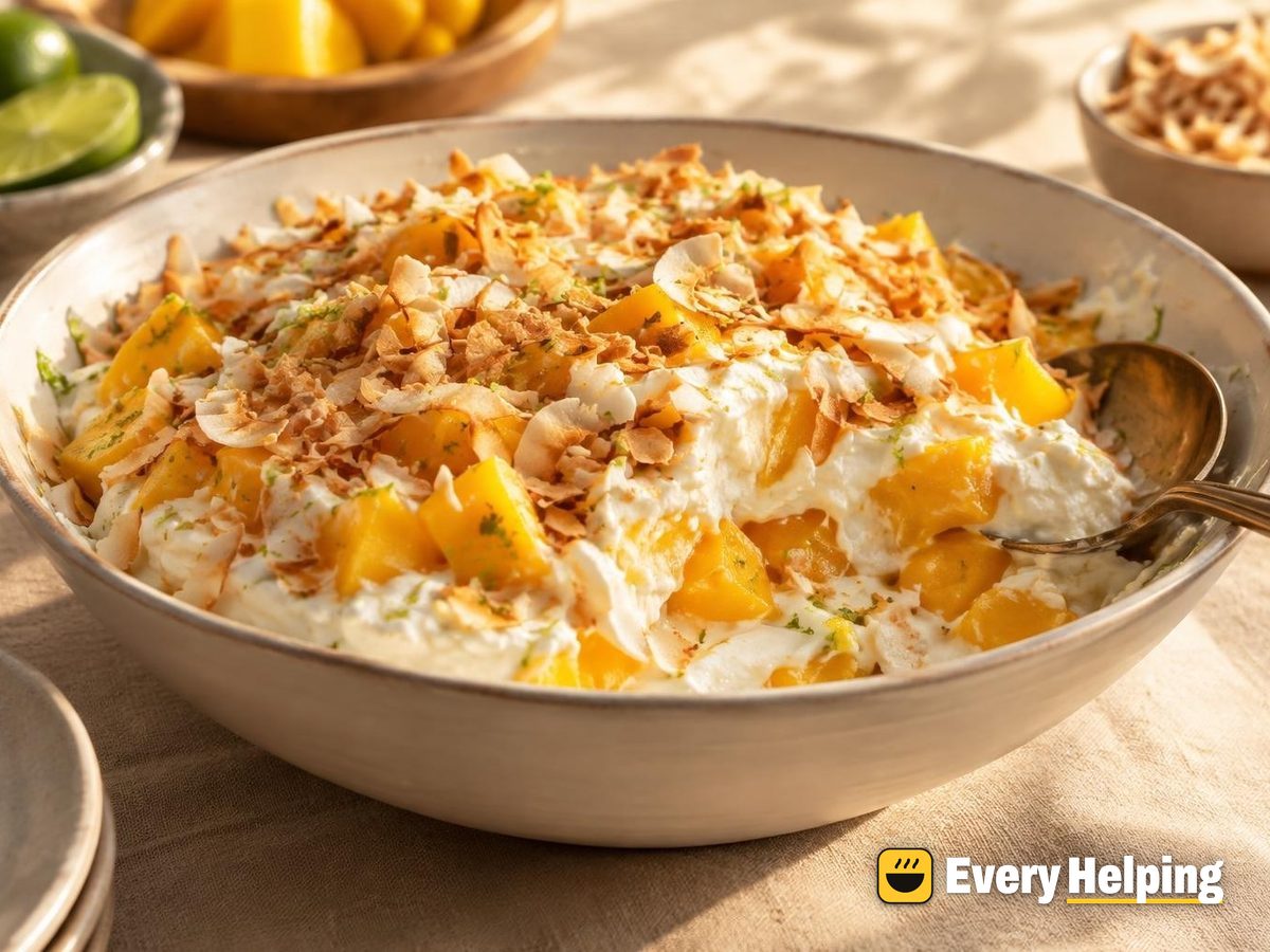 Maple-Lime Greek Yogurt with Mango and Coconut