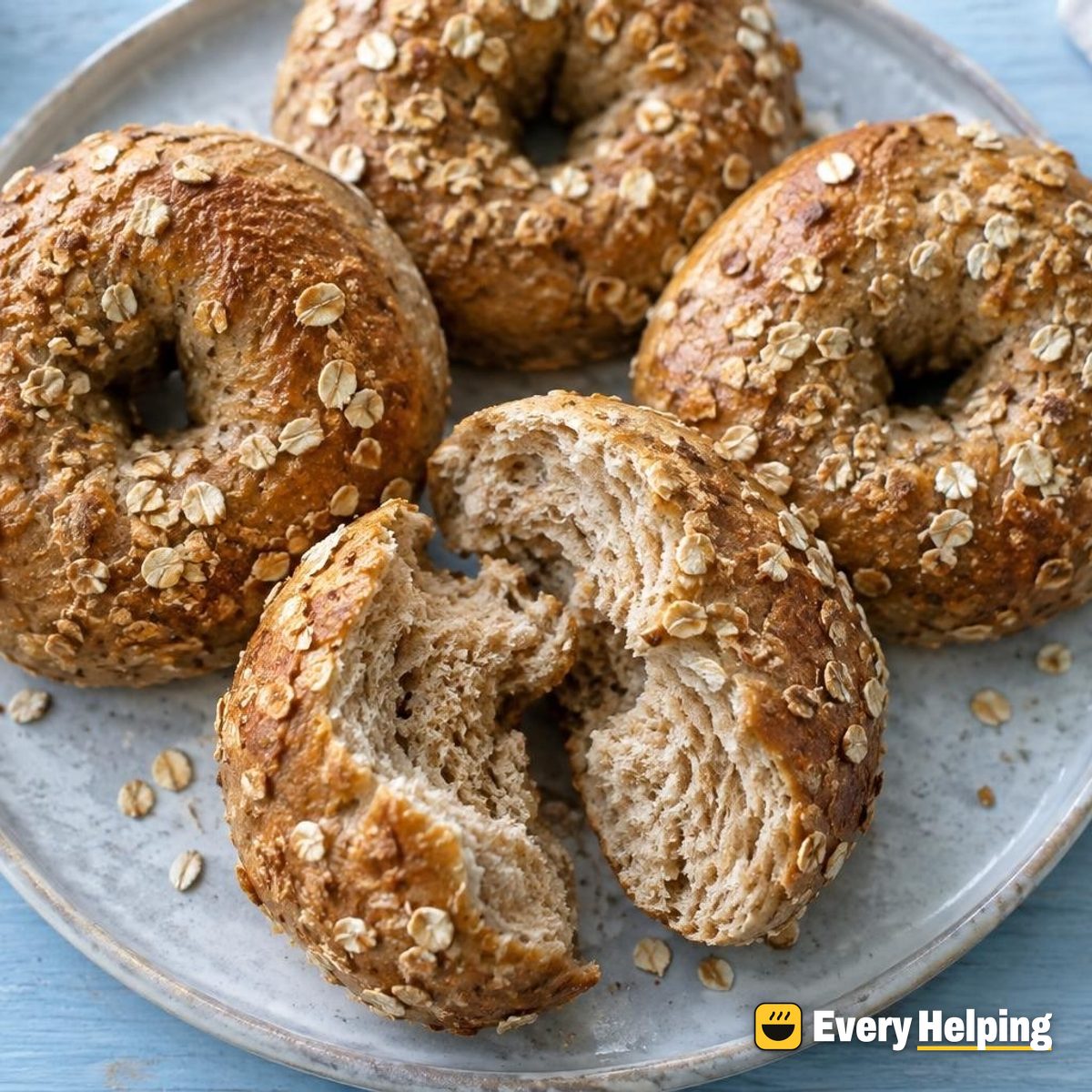 Milk-Soaked Oat Whole Wheat Bagels