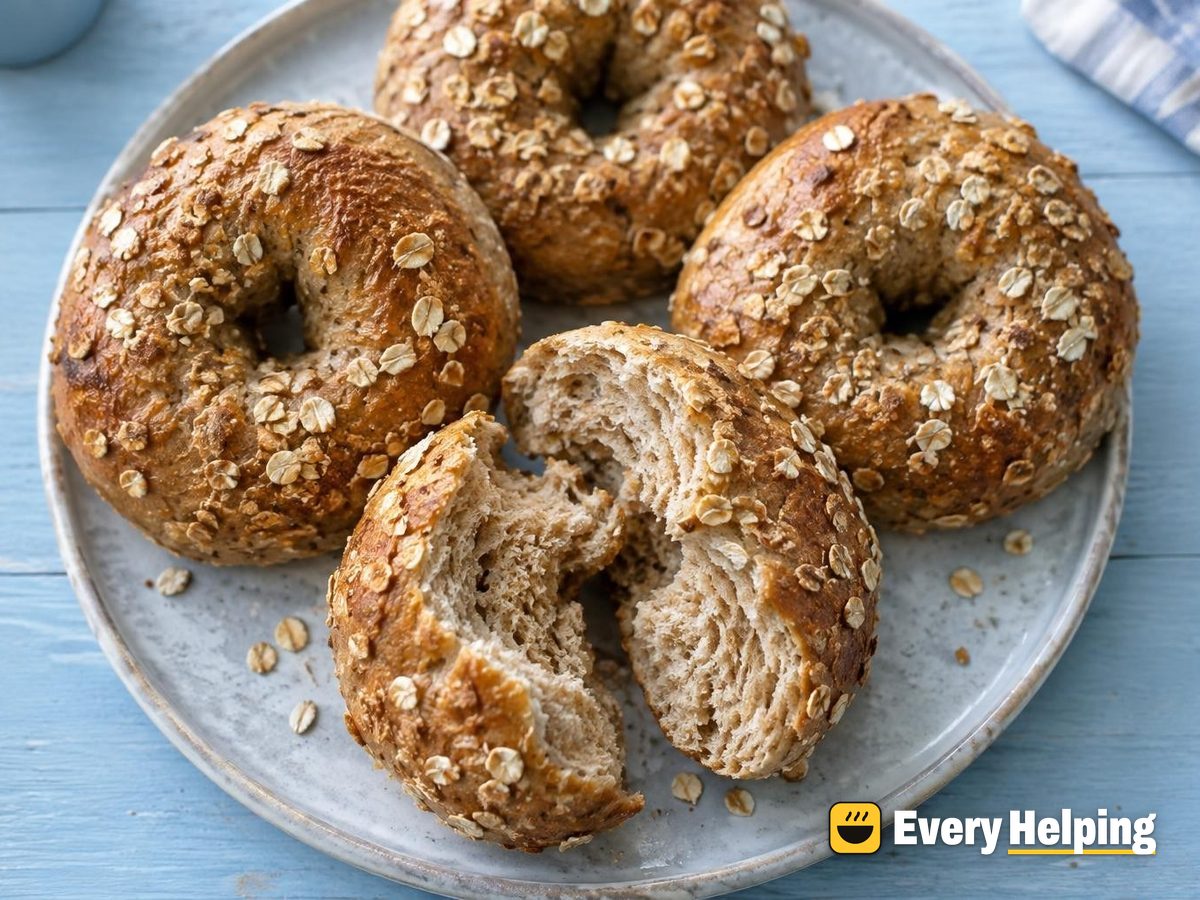Milk-Soaked Oat Whole Wheat Bagels