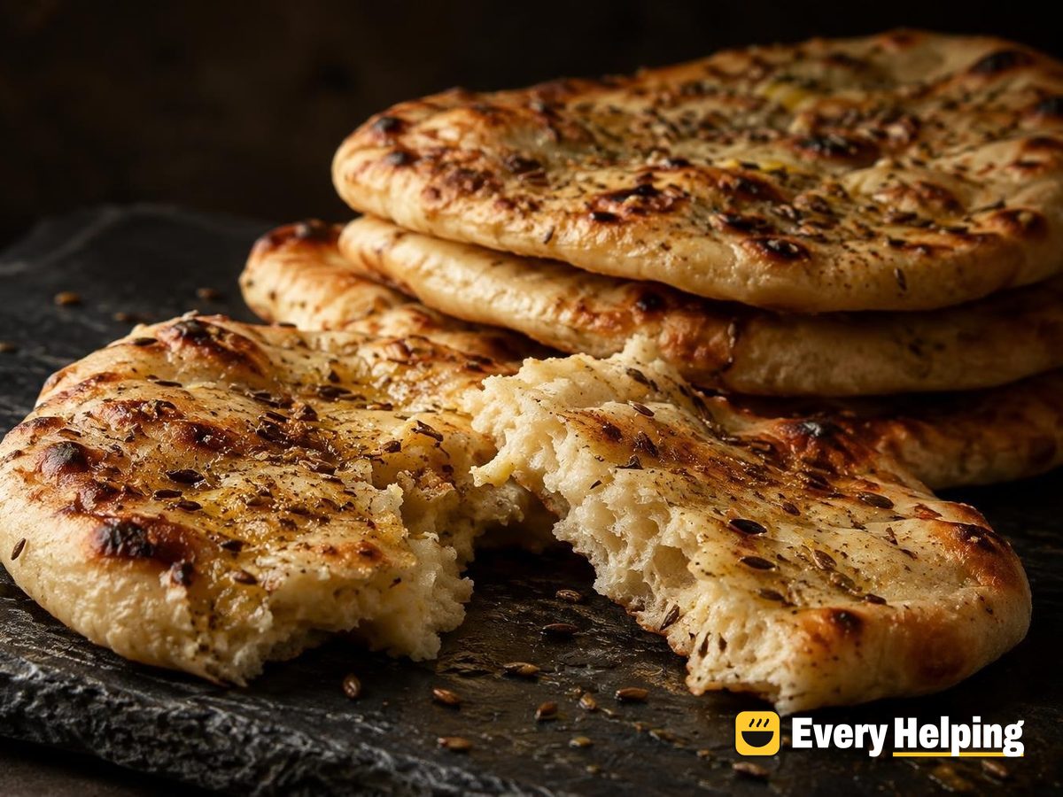Cardamom Ginger Butter Naan with Toasted Cumin