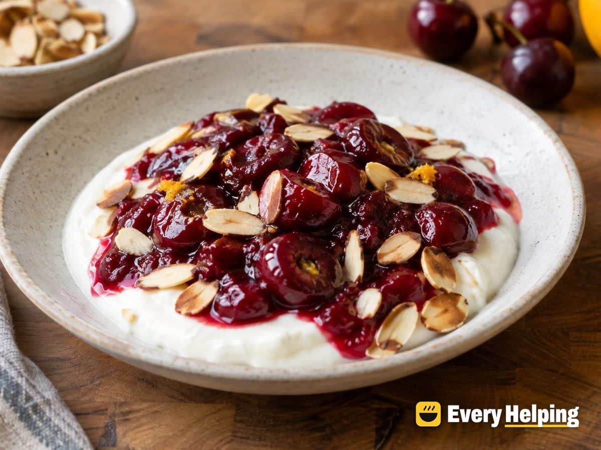 Vanilla Cherry Compote with Toasted Almonds