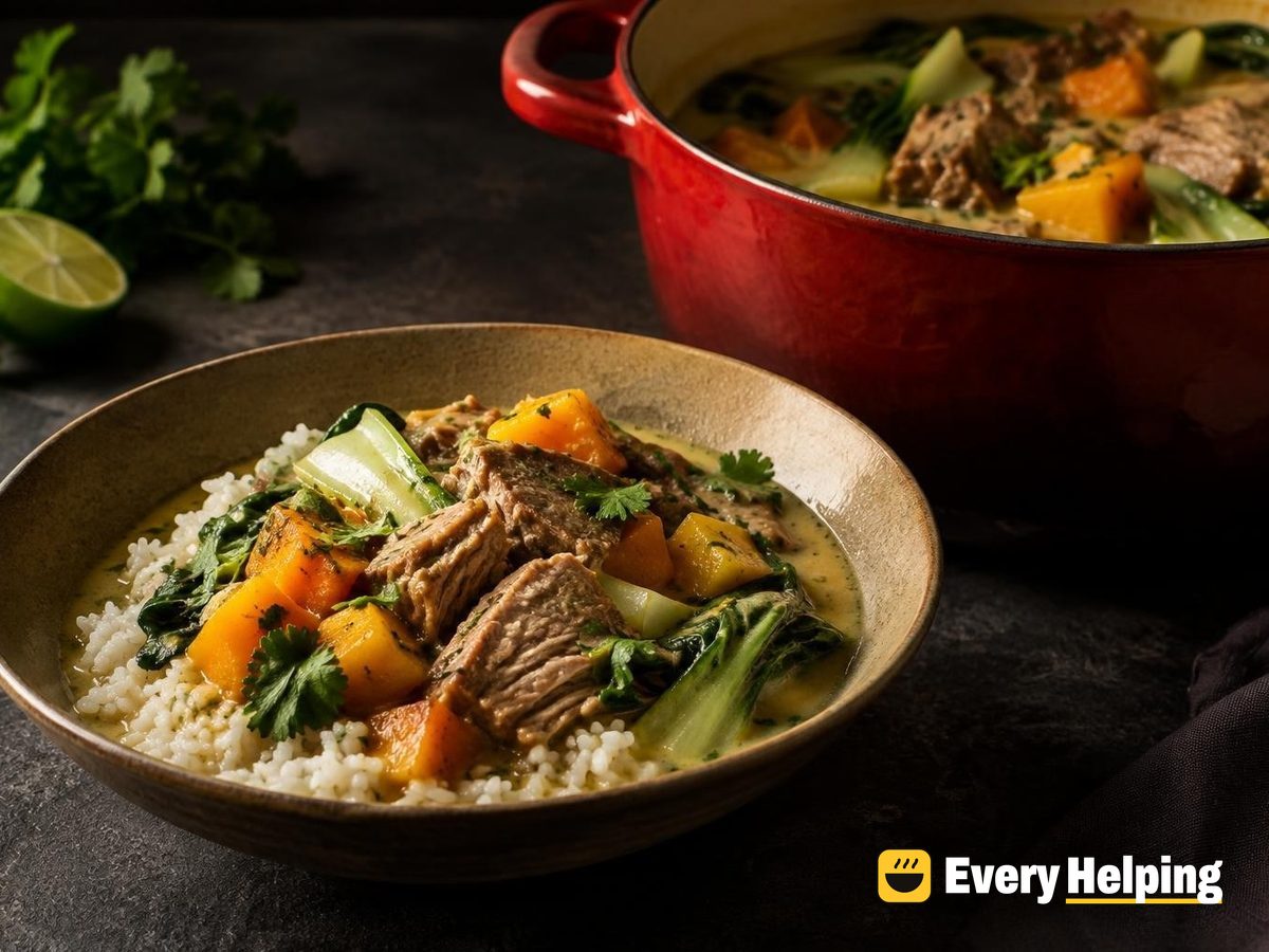 Ginger Pork Shoulder and Squash Coconut Stew