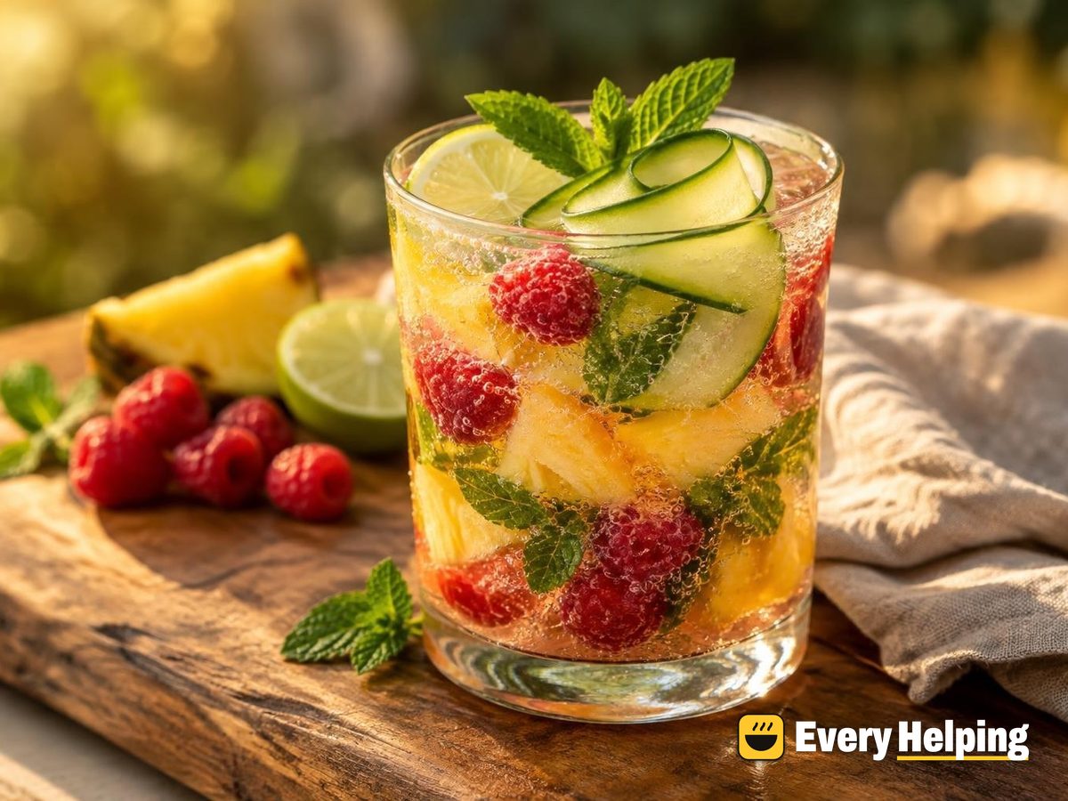 Pineapple Raspberry Mint Spritz