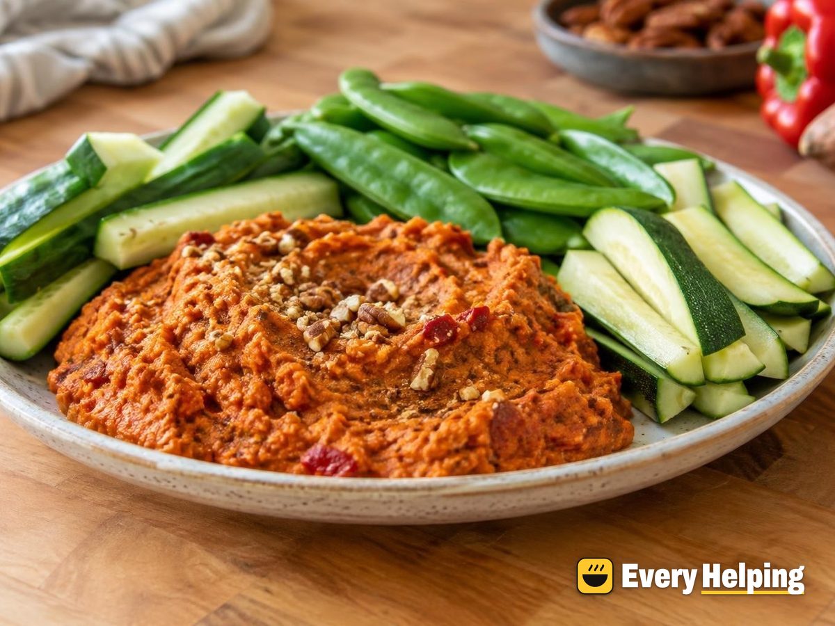Smoky Roasted Red Pepper Muhammara-Style Spread