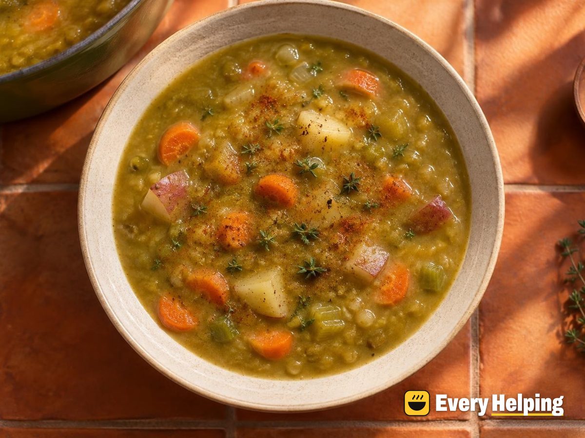 Split Pea Soup with Smoked Paprika and Thyme