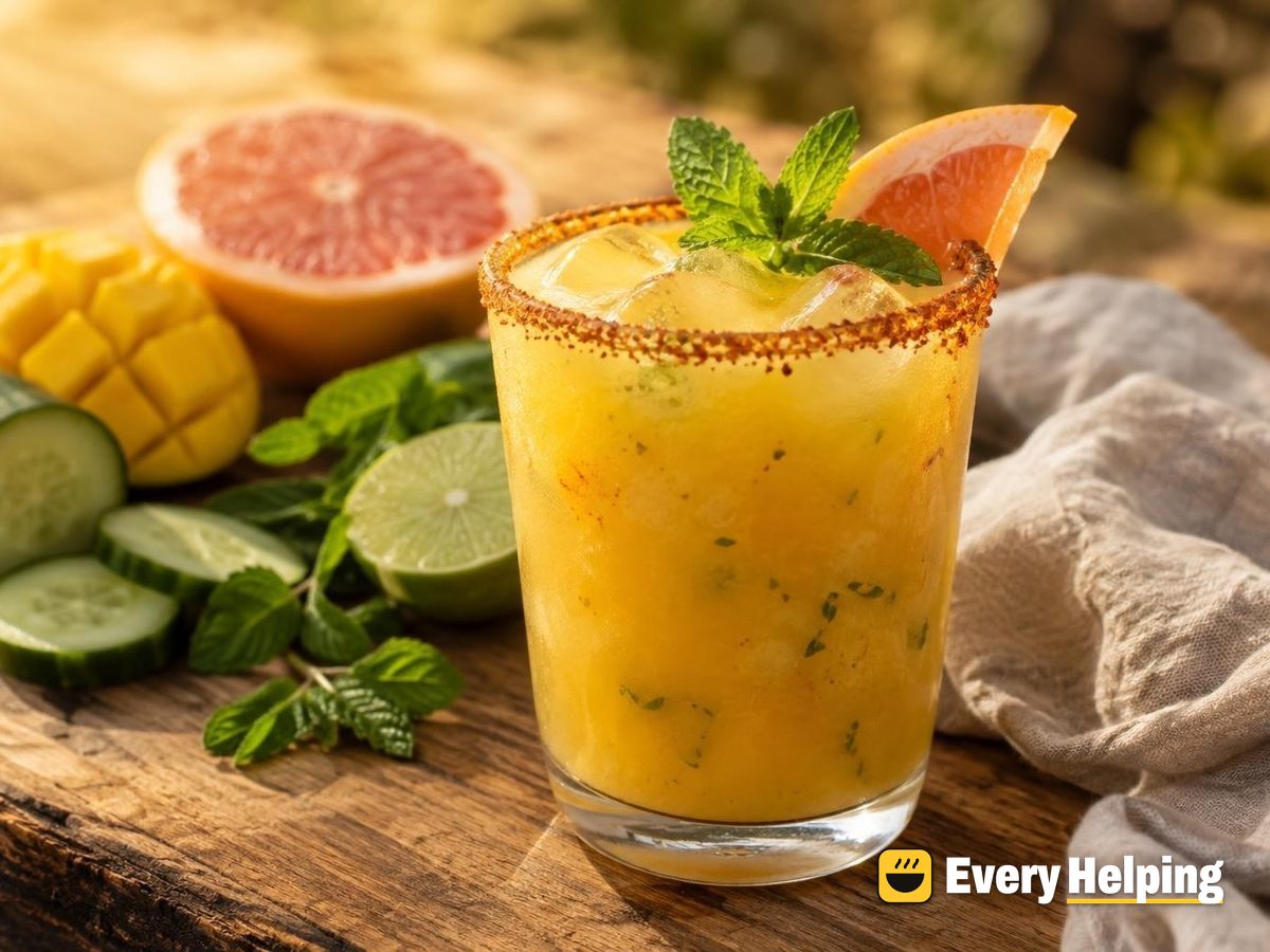 Cucumber-Mango Agua Fresca with Grapefruit