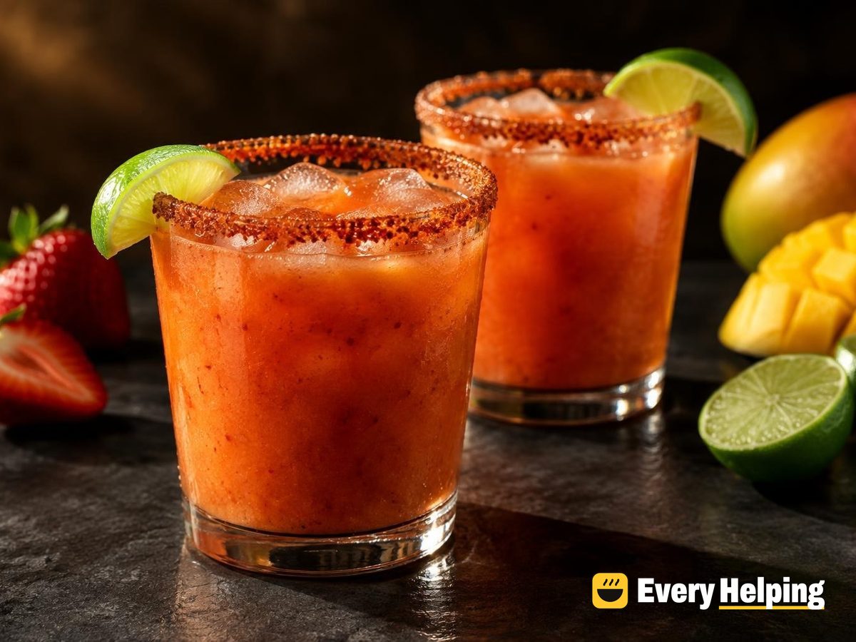 Strawberry-Mango Agua Fresca with Chile-Lime Rim