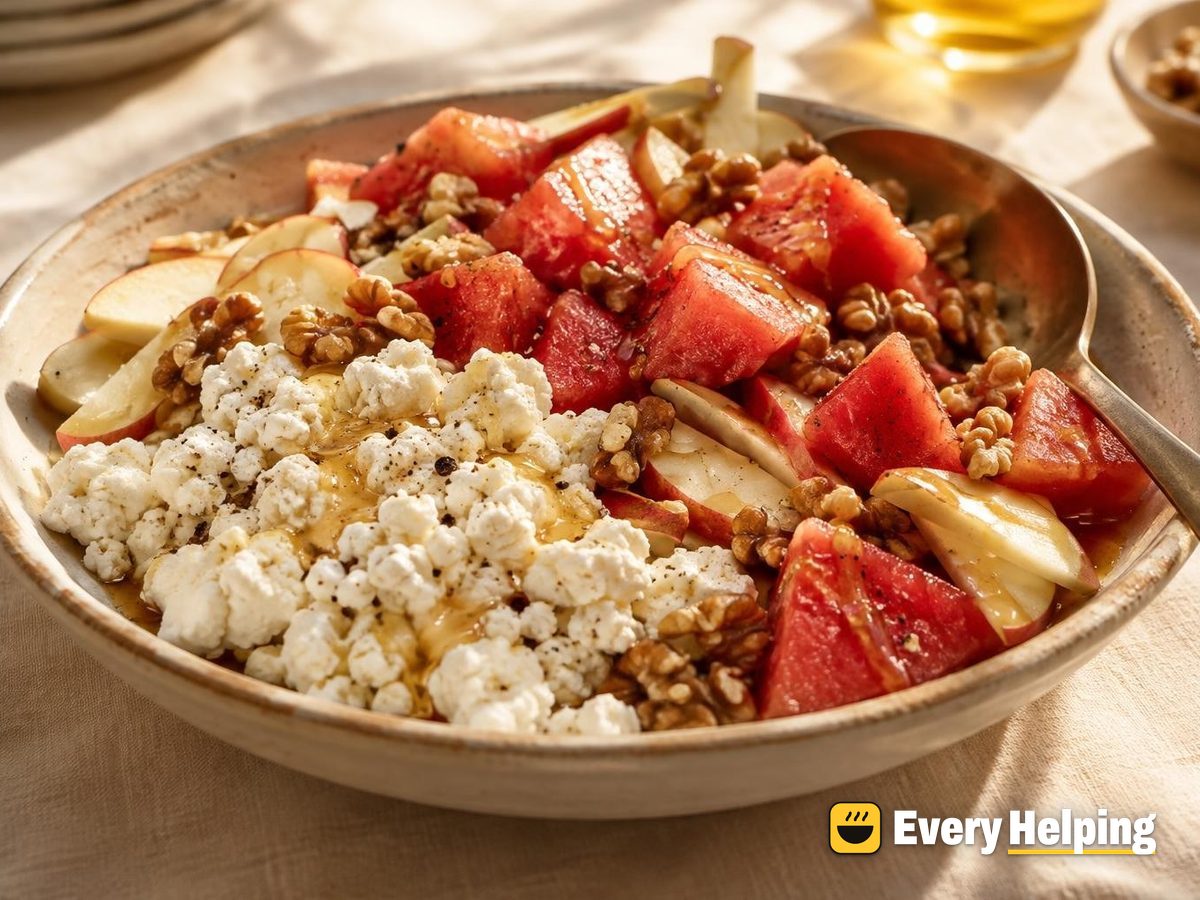 Cracked-Pepper Queso Blanco Crumbles with Fruit