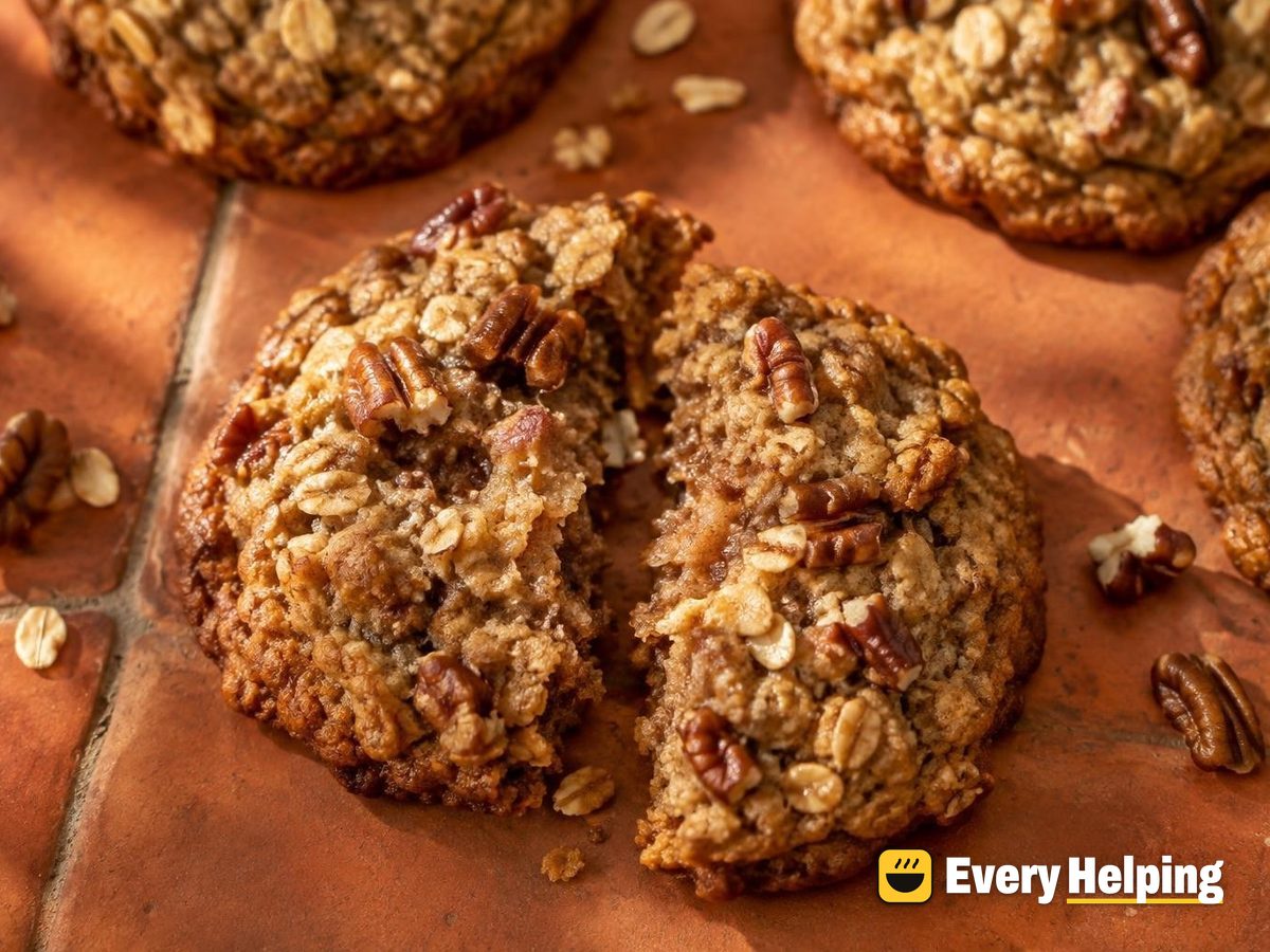 Brown Butter Maple Pecan Oatmeal Cookies