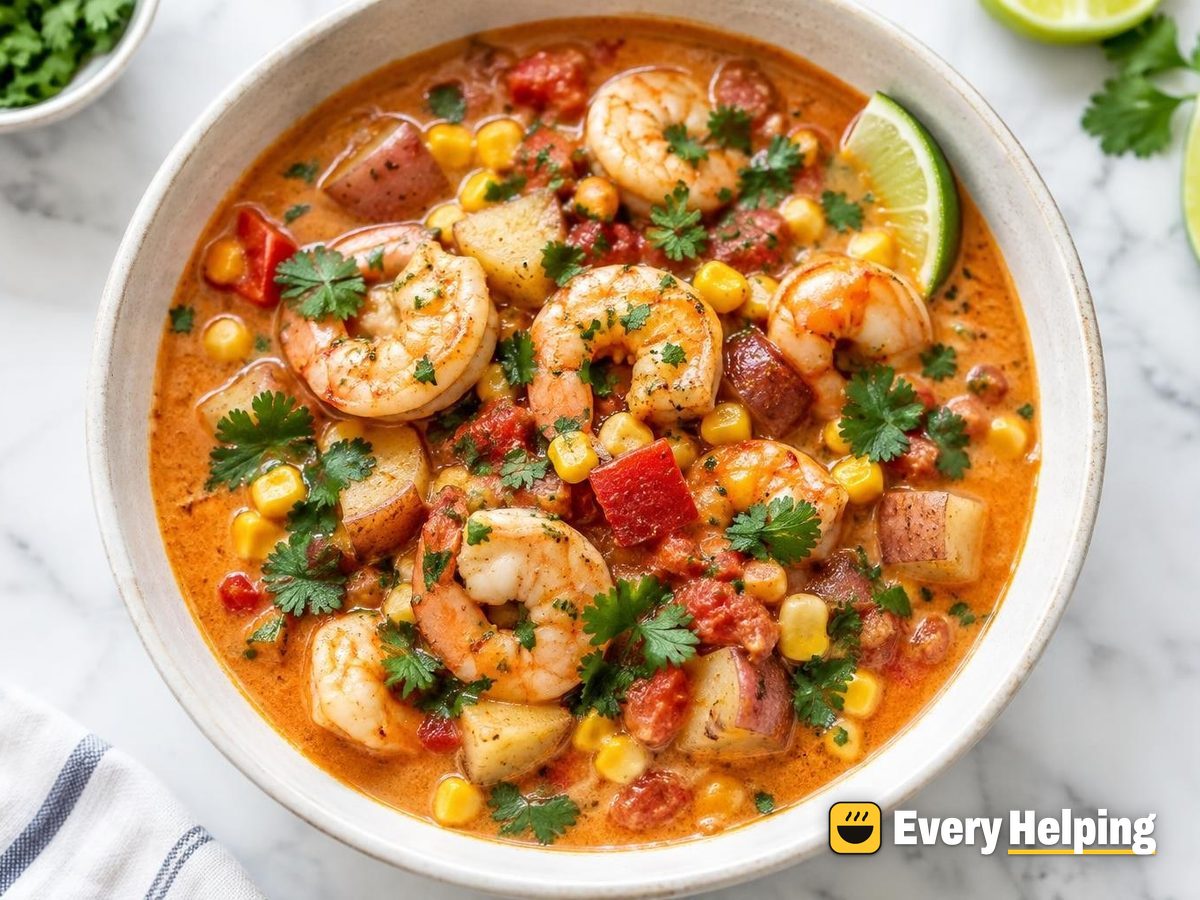 Coconut-Chipotle Shrimp Stew with Corn and Peppers