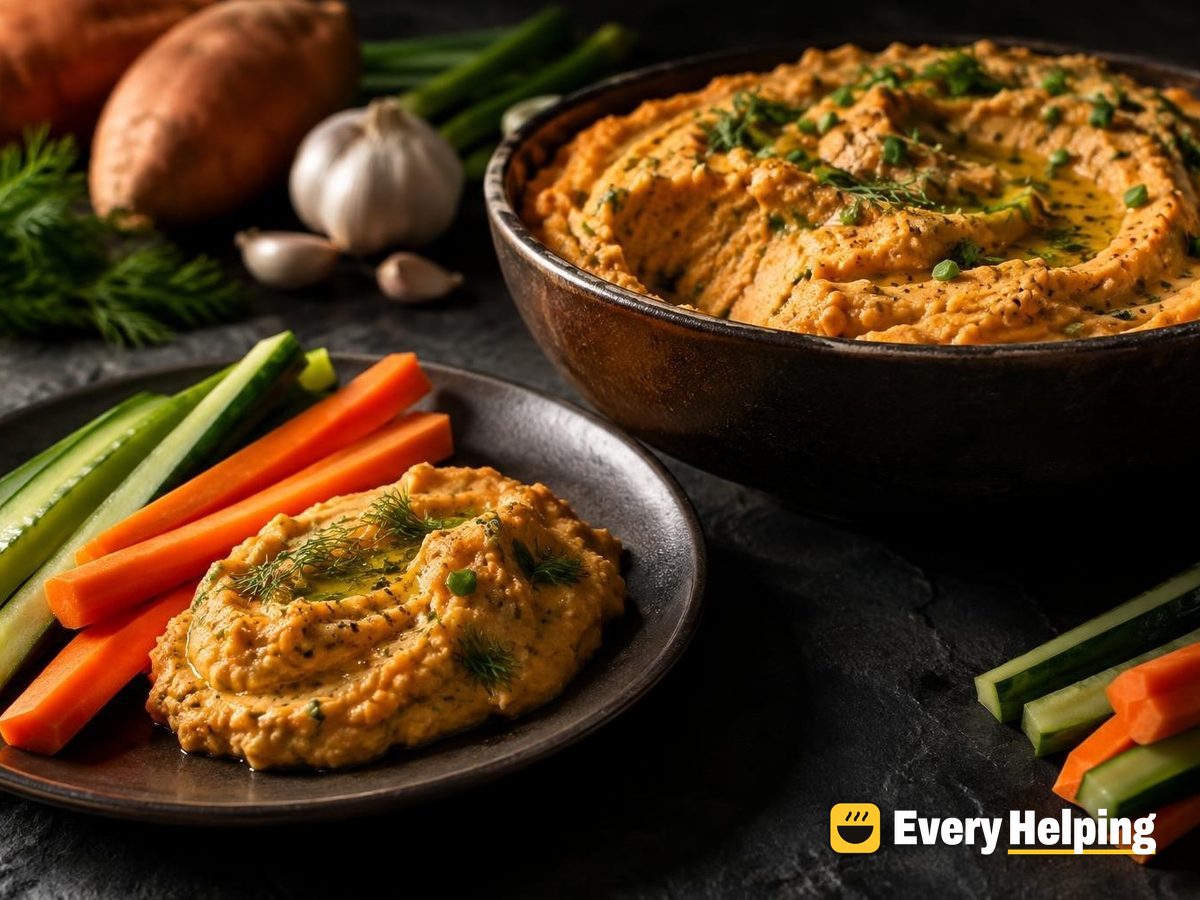Roasted Sweet Potato Garlic Herb Spread