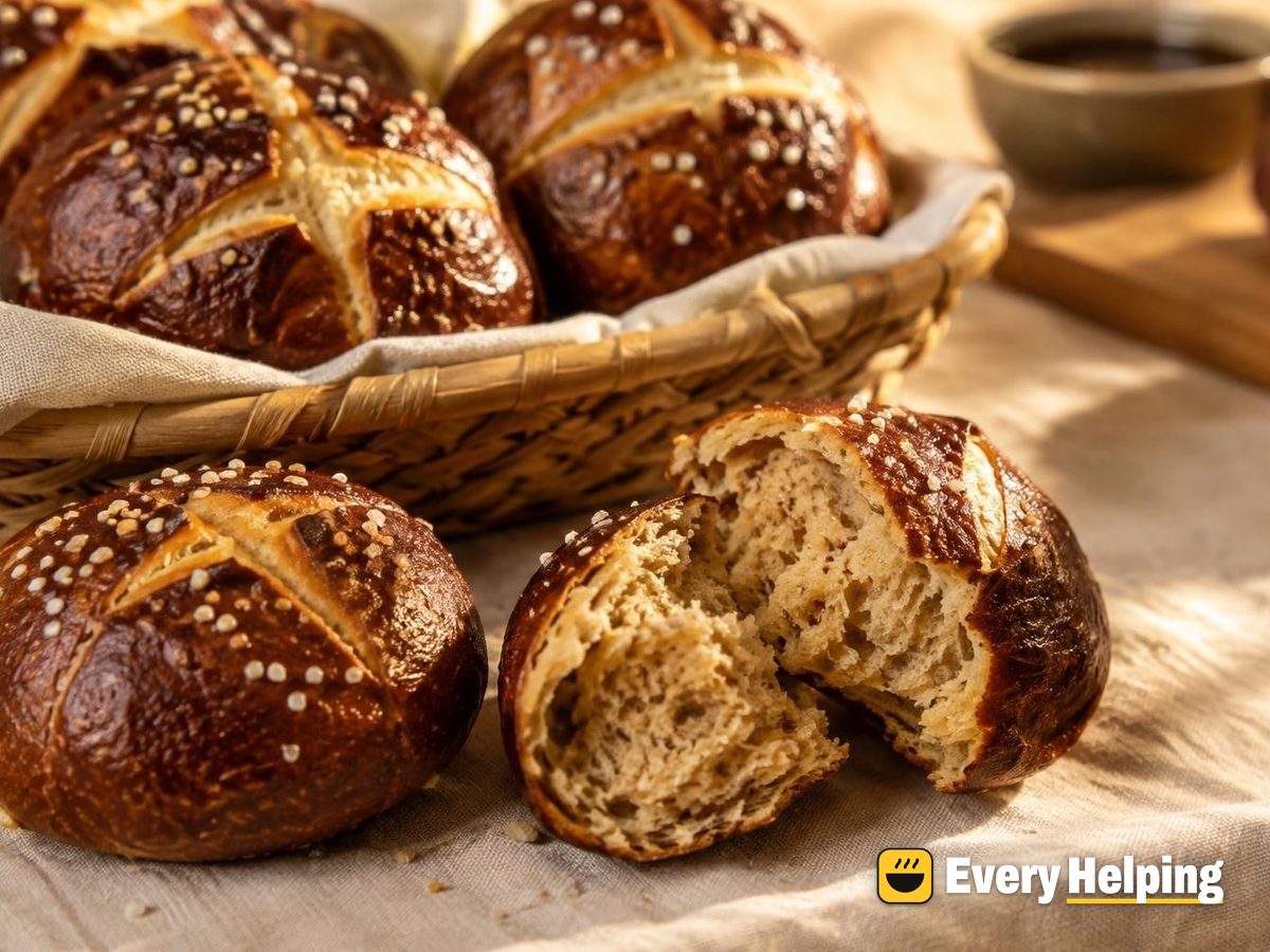 Overnight Molasses Milk Spelt Pretzel Rolls