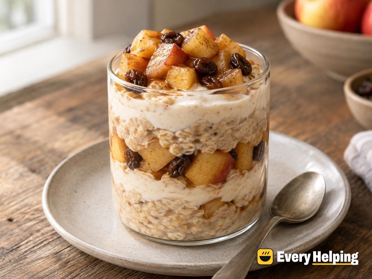 Apple Cinnamon Almond Cream Overnight Oat Parfait