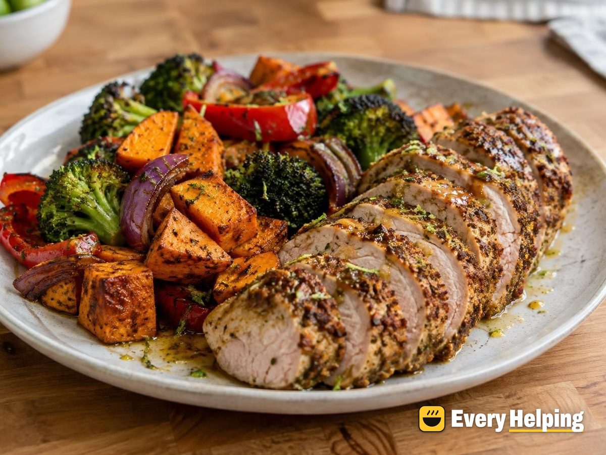 Cumin-Coriander Pork Tenderloin with Sweet Potatoes