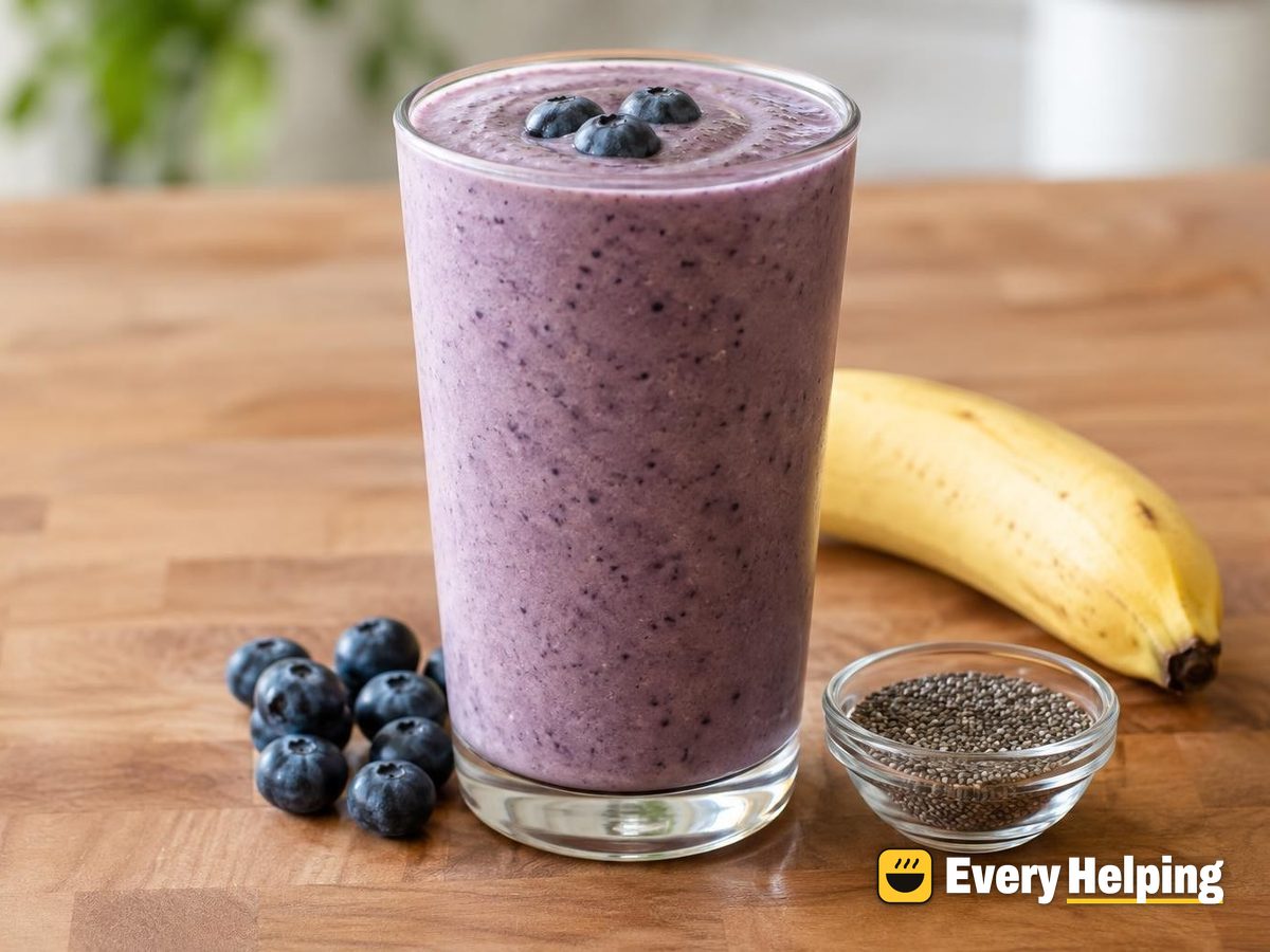Blueberry Coconut Vanilla Chia Lassi