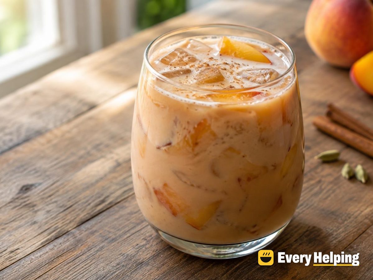 Spiced Peach Black Tea with Whole Milk