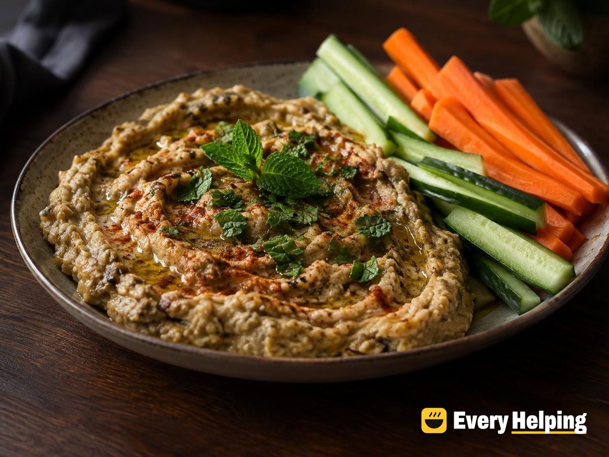 Smoky Butter Bean and Roasted Eggplant Dip