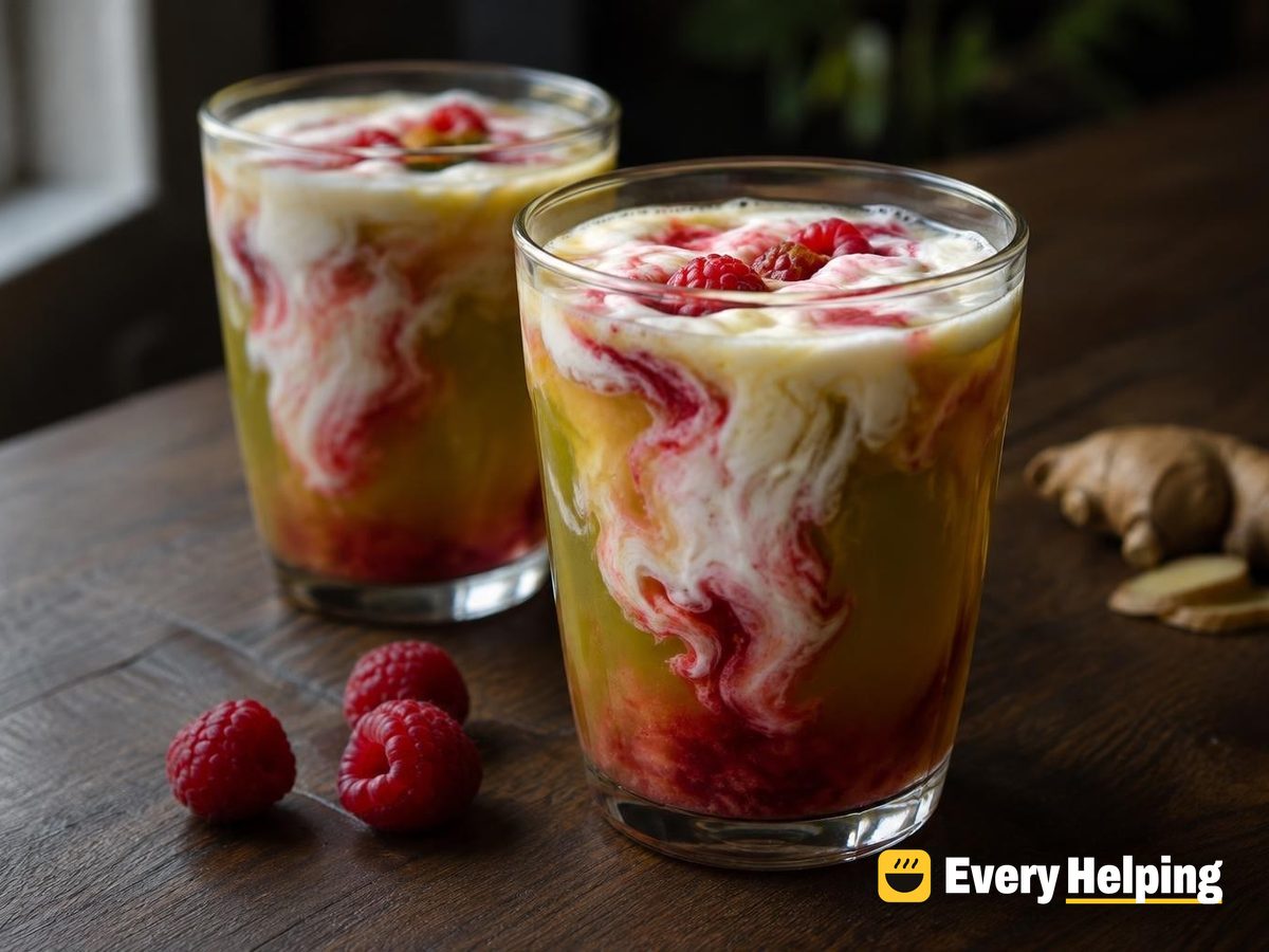 Raspberry Ginger Green Tea Coconut Swirl