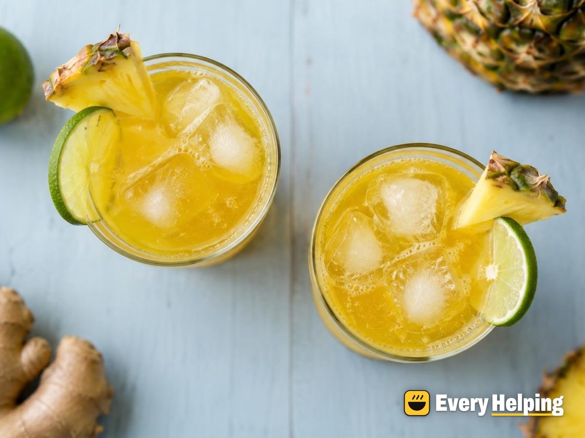 Turmeric Ginger Pineapple Sparkler