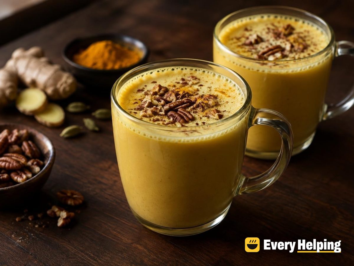 Maple Pecan Golden Milk with Cardamom