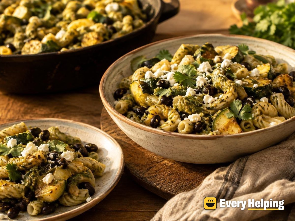 Black Bean Pasta with Cilantro-Jalapeño Pepita Sauce