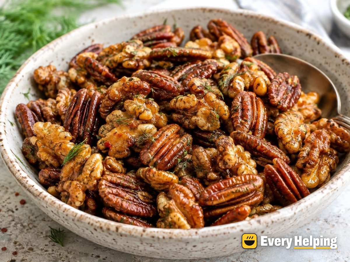 Maple Garlic Herb Walnuts and Pecans