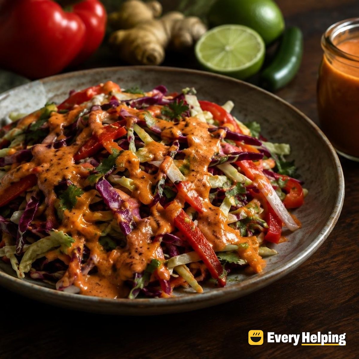 Roasted Red Pepper Ginger Lime Vinaigrette