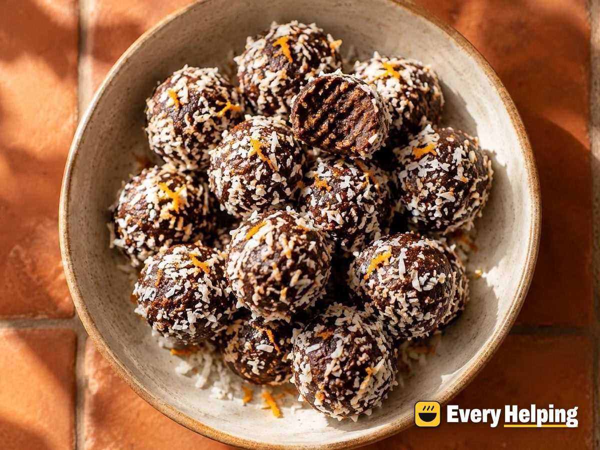 Cocoa Almond Butter Coconut Truffle Bites