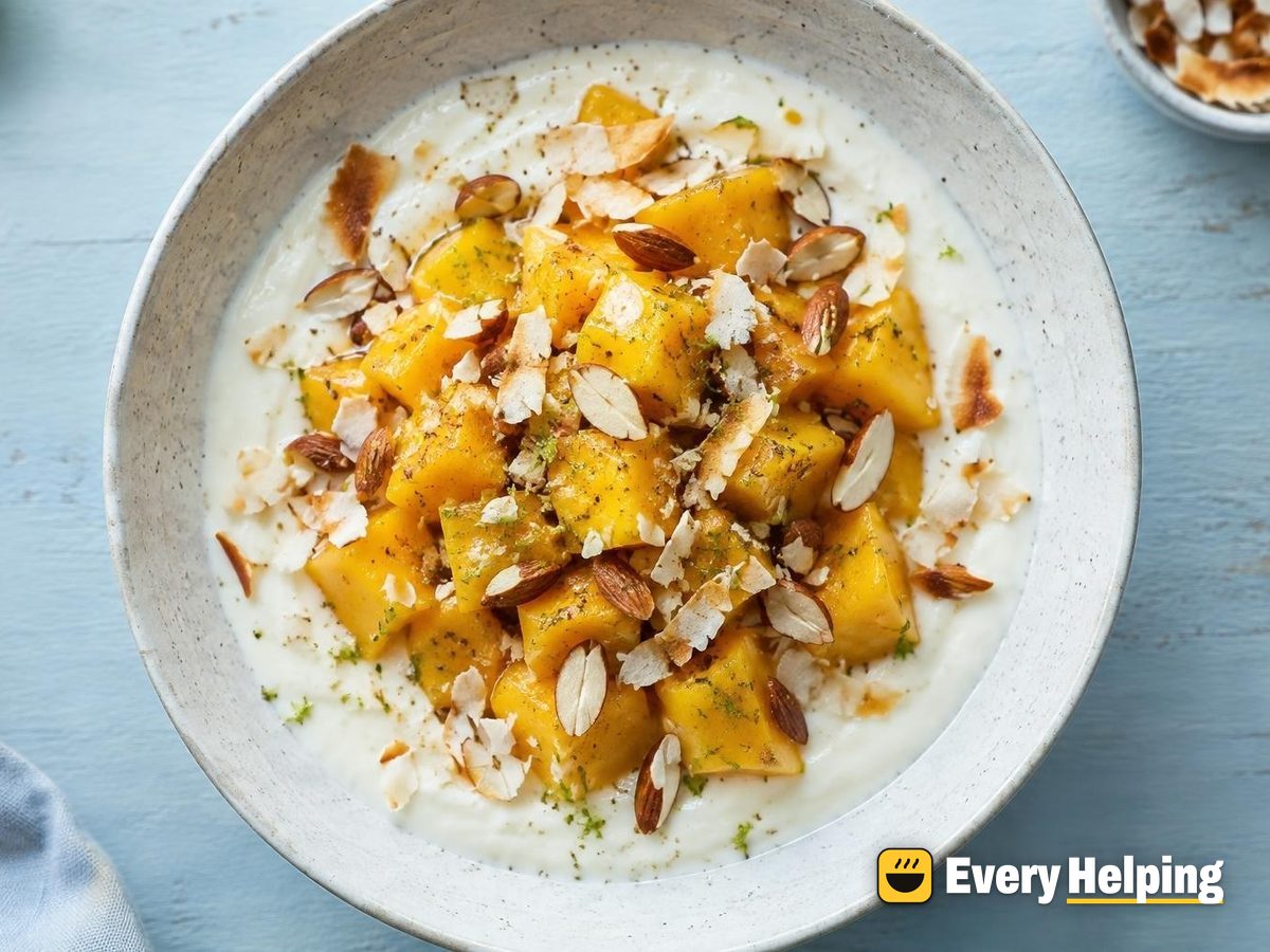 Skim Set Yogurt with Cardamom Mango Crunch
