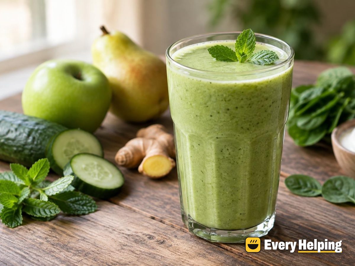 Cucumber Mint Ginger Green Protein Smoothie