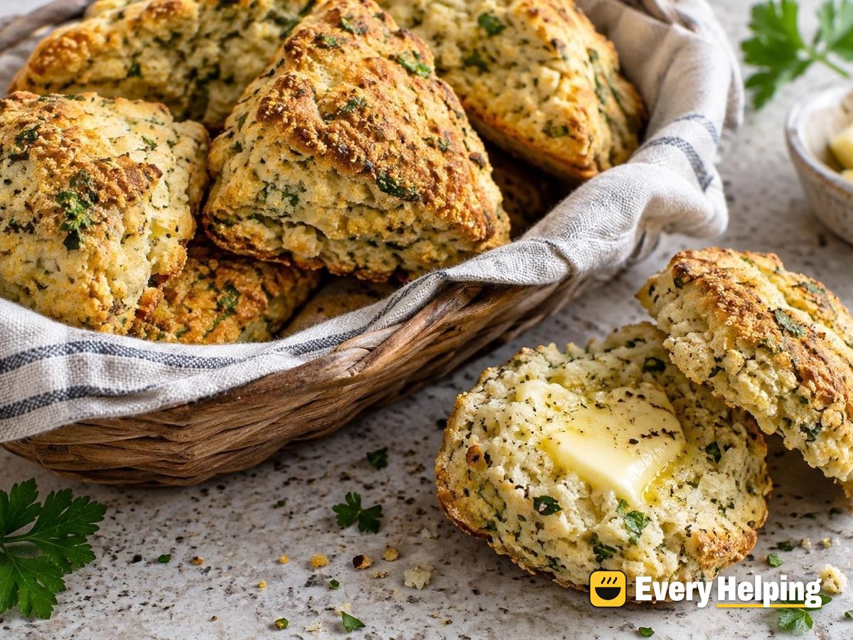 Garlic Oil, Parsley and Cornmeal Buttermilk Scones