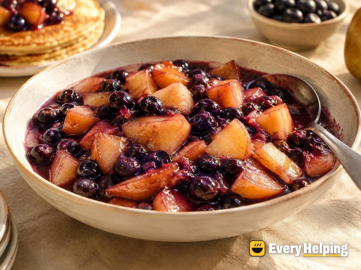 Maple Pear and Blueberry Compote