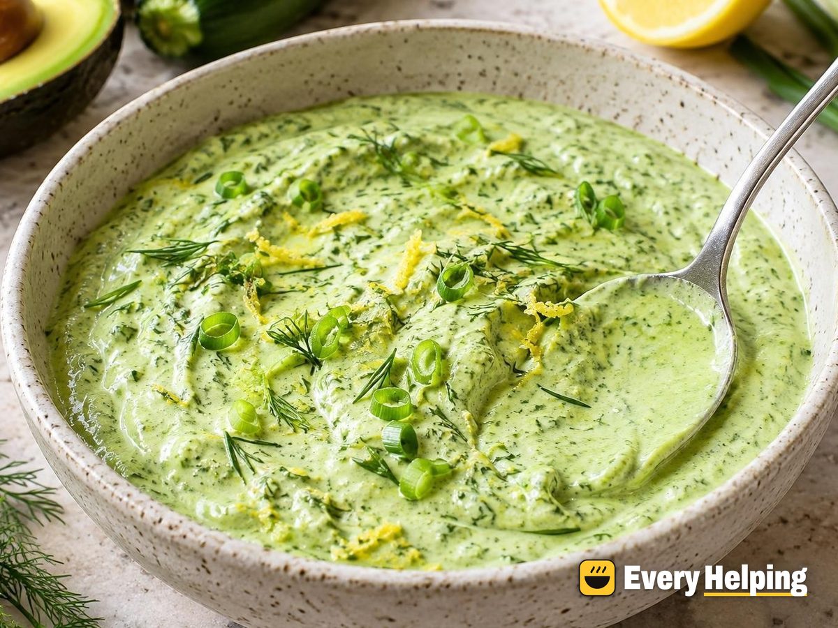Creamy Avocado Green Goddess with Zucchini