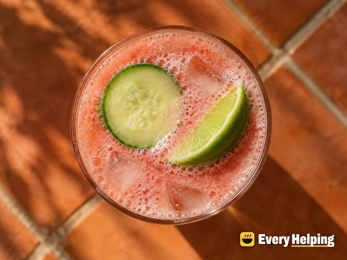 Watermelon-Cucumber Lime Agua Fresca with Sparkle
