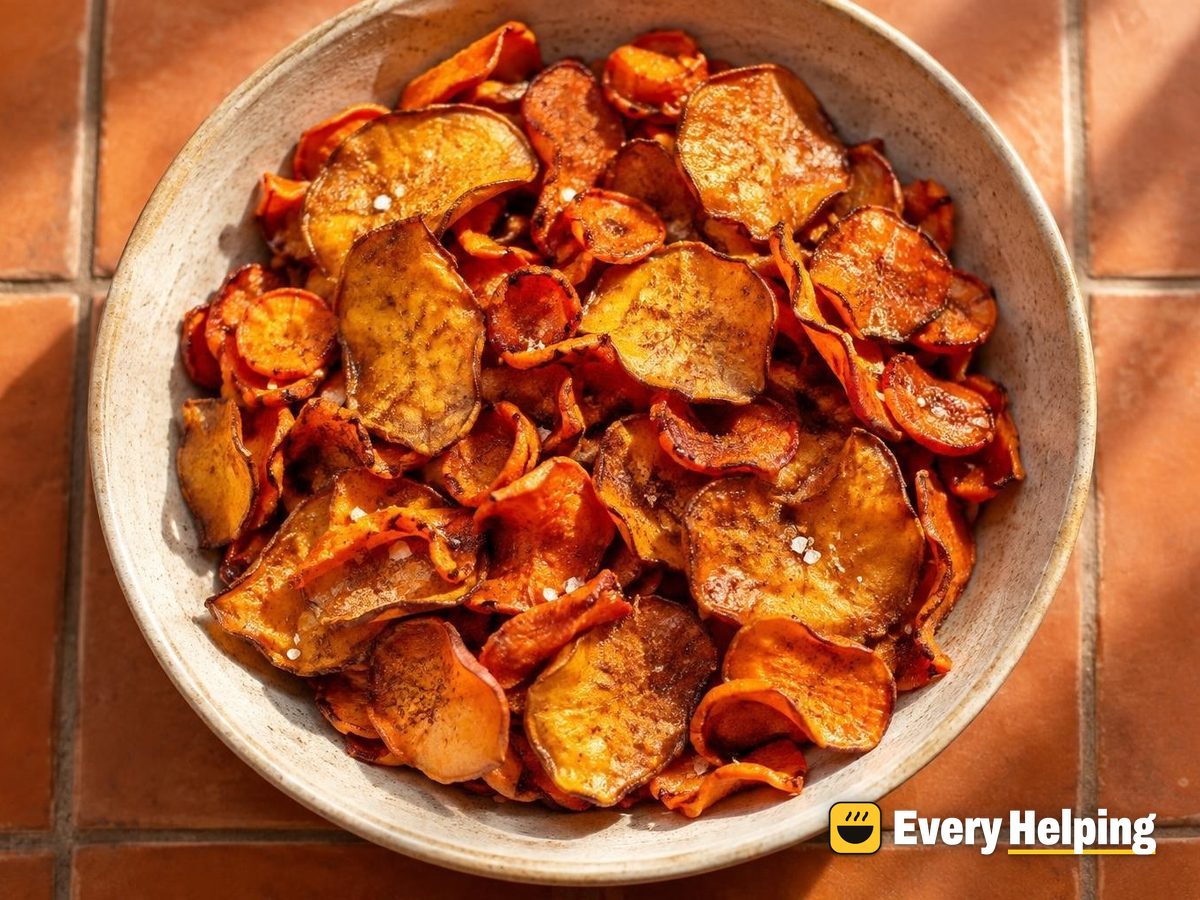 Cinnamon Maple Sweet Potato and Carrot Chips
