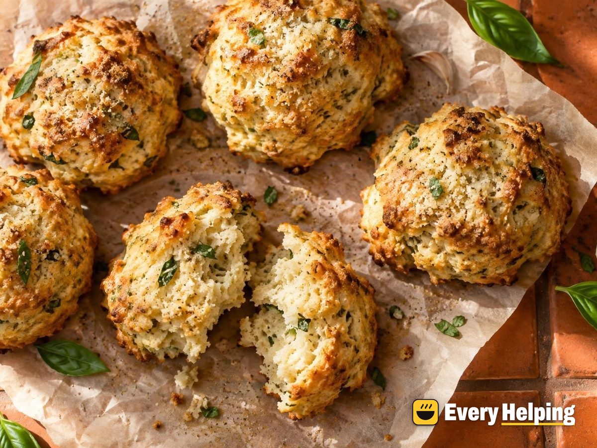 Ricotta Basil Olive Oil Drop Biscuits