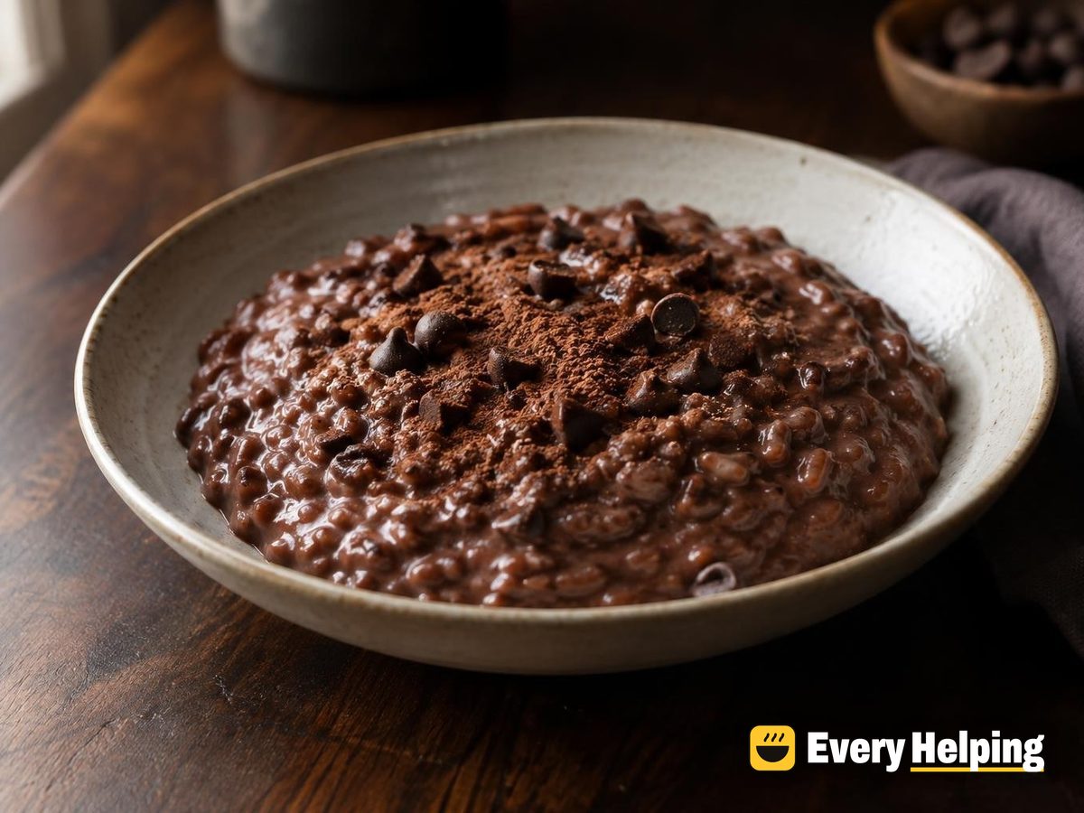 Silky Chocolate Vanilla Rice Pudding
