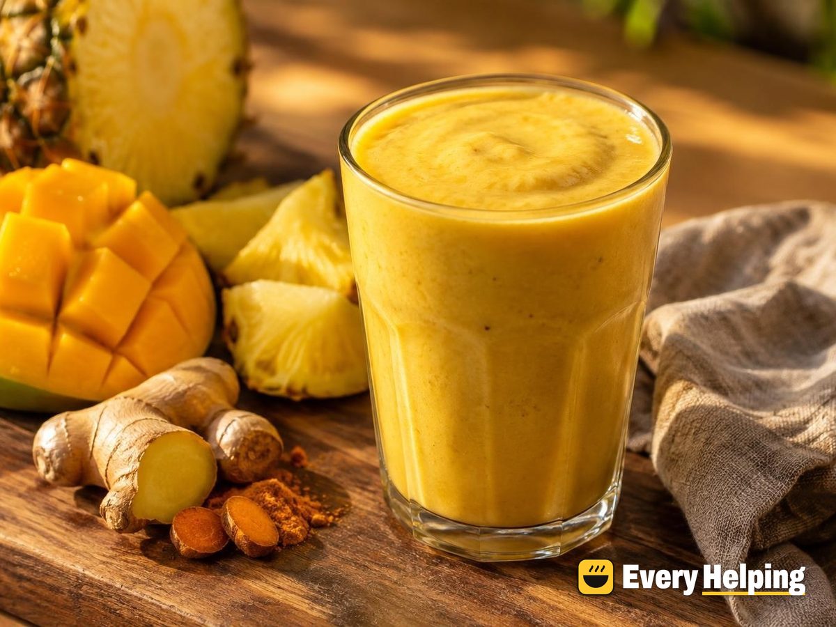 Ginger Turmeric Mango Pineapple Soy Protein Smoothie
